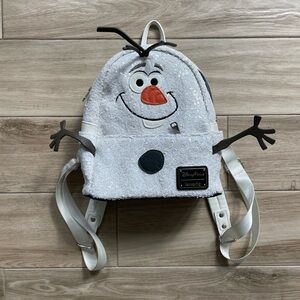Disney Parks Loungefly Sequin Olaf Mini Backpack